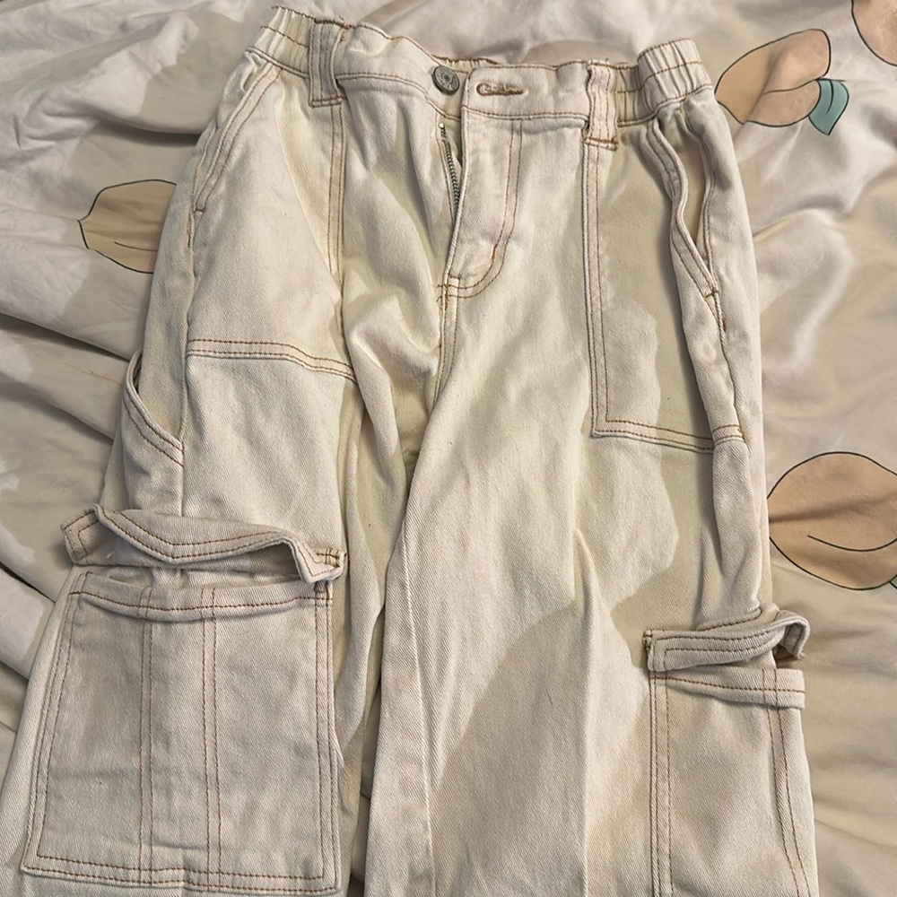 cargo cream pants